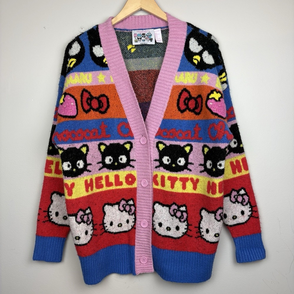 Hello Kitty & Friends x Forever 21 Cardigan Sweater Womens M